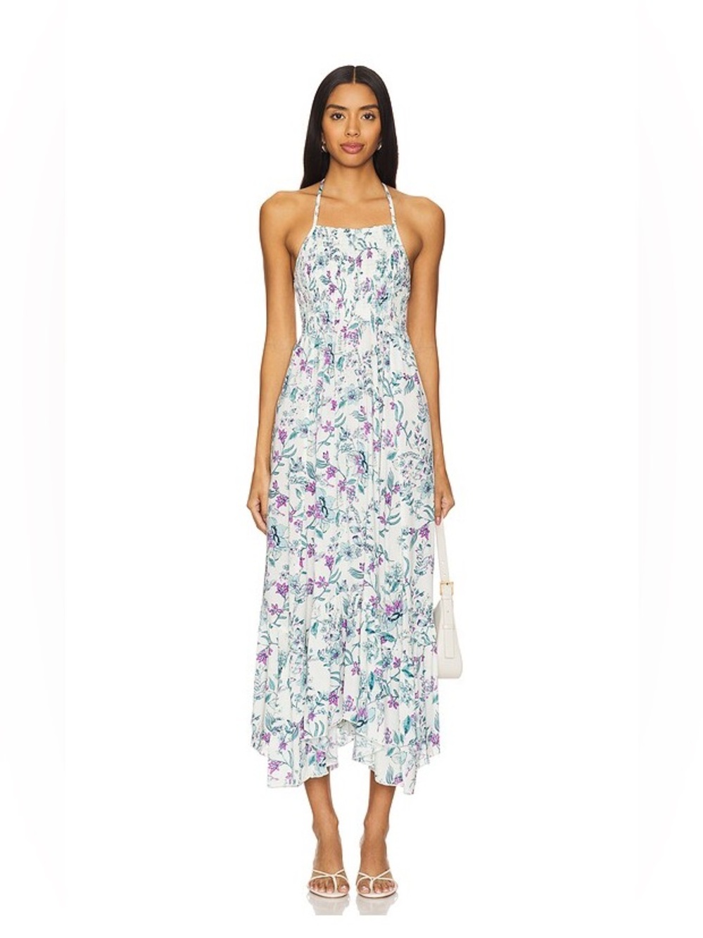 Free People Heat Wave Printed Maxi Dress In Floral Combo NWT Size XS